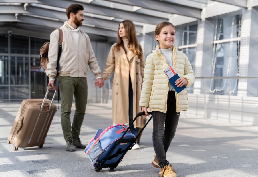 Families travelling or going abroad